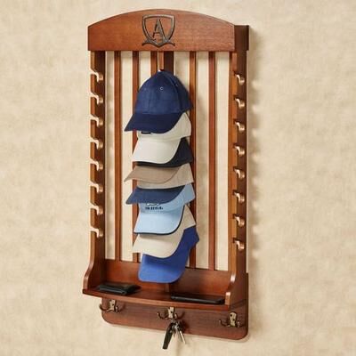 Touch of Class Deluxe Vertical Cap Rack Mission Red Oak 24 Cap, 24 Cap, Mission Red Oak