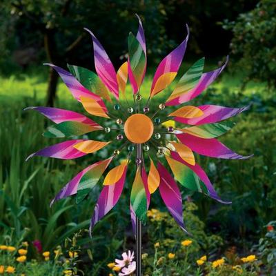 Regal Art & Gift - Drop Ship Twisted Flower Wind Spinner Multi Bright , Multi Bright