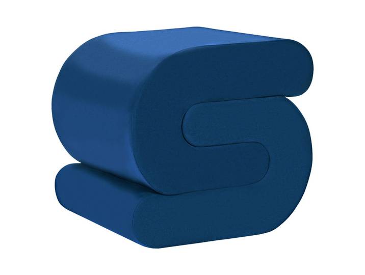 POUF Samtstoff Marineblau Arcadia