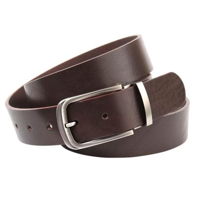Ledergürtel ANTHONI CROWN, Herren, Gr. 105, braun (dunkelbraun), Leder, unifarben, Gürtel Ledergürtel, Pflanzlich gegerbter Vollrindledergürtel