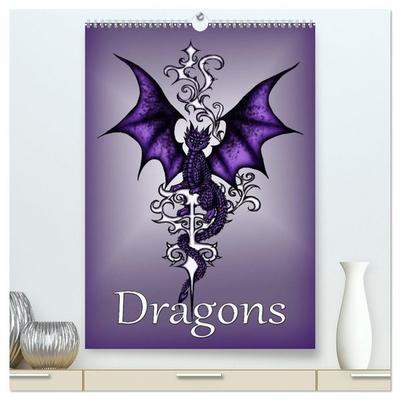 Dragons (High Quality Premium Wall Calendar 2026 DIN A2 portrait),CALVENDO 12 Month Wall Calendar