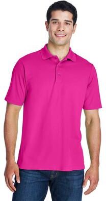 CORE365 88181 Men's Origin Performance Piqué Polo Shirt in Bright Magenta size 4XL   Polyester