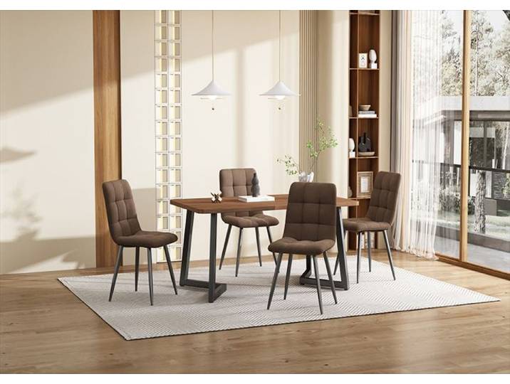 Nouveau Eco - friendly Material Dining Group (Set de 5) table à manger avec 4 chaises table à manger de cuisine moderne table