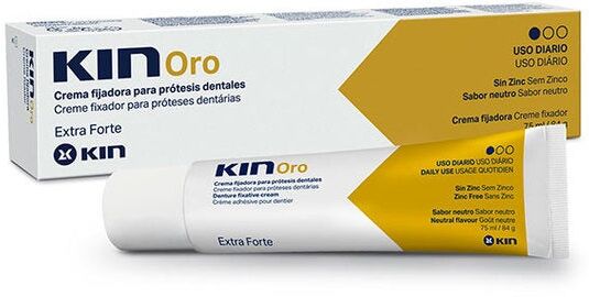 KIN Oro Crema Fijadora Dentadura Postiza 75 Gr