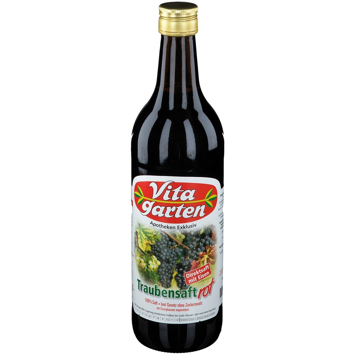 Vitagarten roter Traubensaft 750 ml Saft