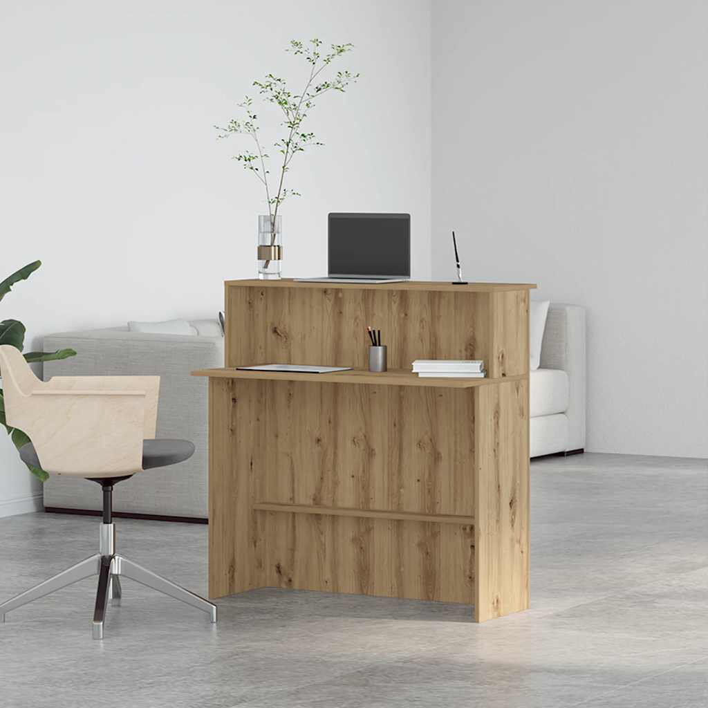 17 Stories Sherilynn Standing Desk Artisan Oak