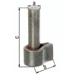 GAH Alberts Kloben z.Anschweißen 20x50mm STA roh - 411022