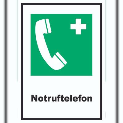 HB-Druck Notruftelefon A5 (148x210mm) Schild