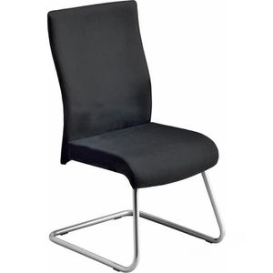 Nowy-Styl Neo CF chrom Besucherstuhl, Stoff schwarz, Freischwinger