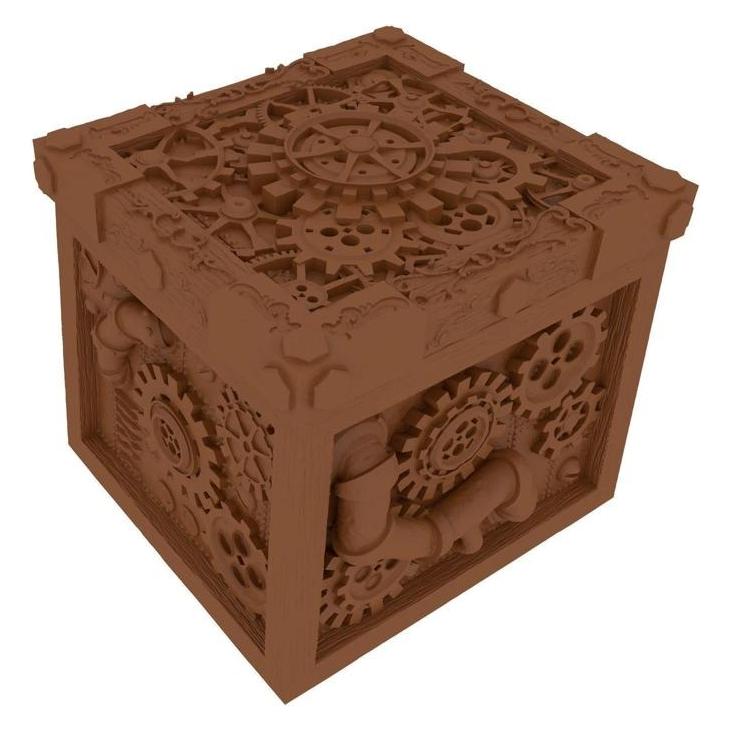 Feldherr Dice Jail Clockwork Box Braun 3D-gedruckt Tabletop Aufbewahrung (Kunststoff) (425280)