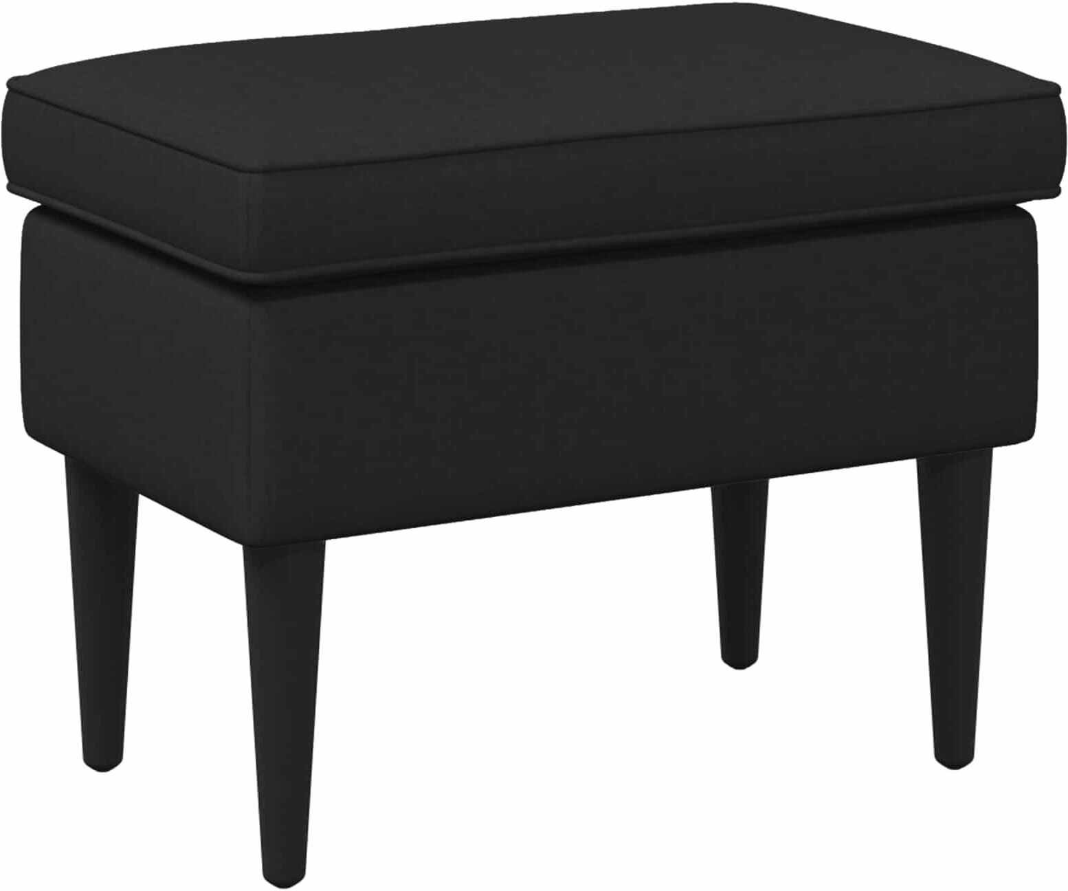 vidaXL Pouf Noir 55 x 35 x 41 cm Tissu