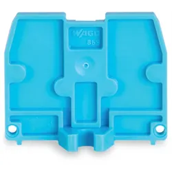 Wago 869-388 Abschlussplatte,mit Befestigungsflansch M3,2,5 mm dick,blau 869388  - 25 Stück