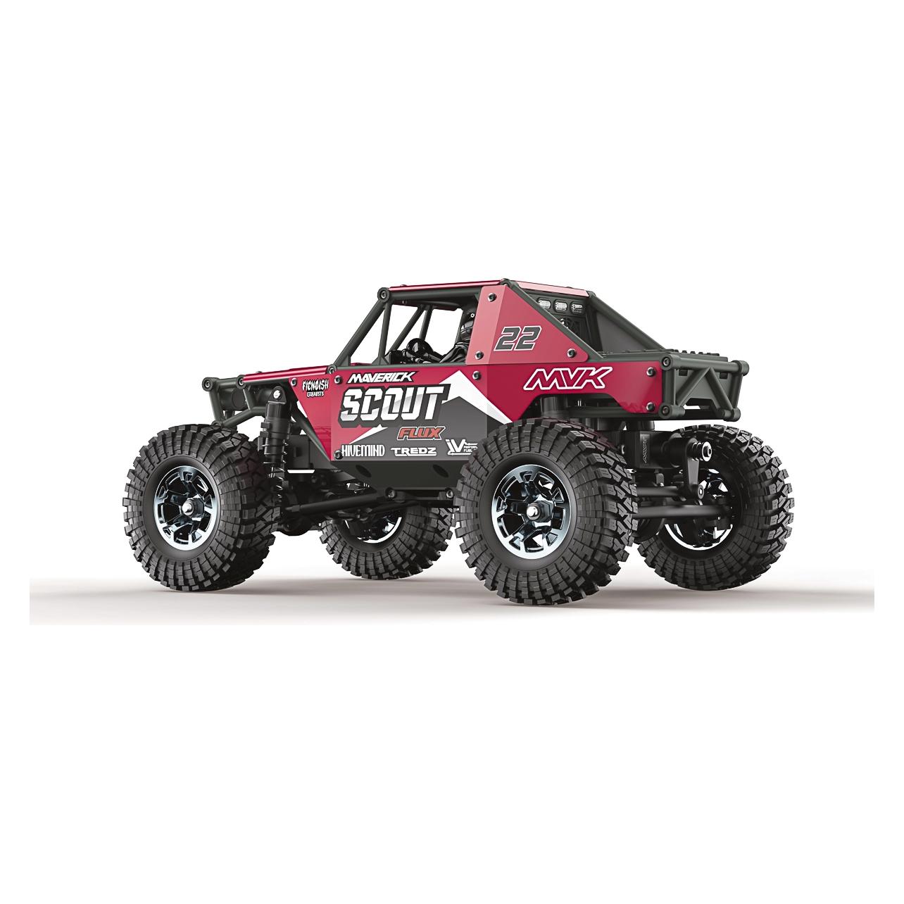 Wittmax Scout-24 Flux 1/24th Rock Crawler - Red (RTR Ready-to-Run) (MV151304)