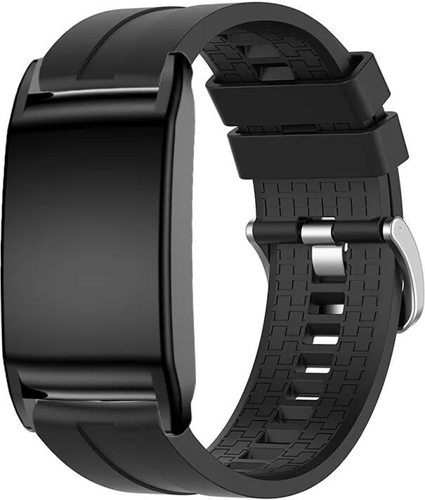 INF Silikonarmband kompatibel mit WHOOP 5.0/WHOOP 4.0 – Schwarz, strukturiert