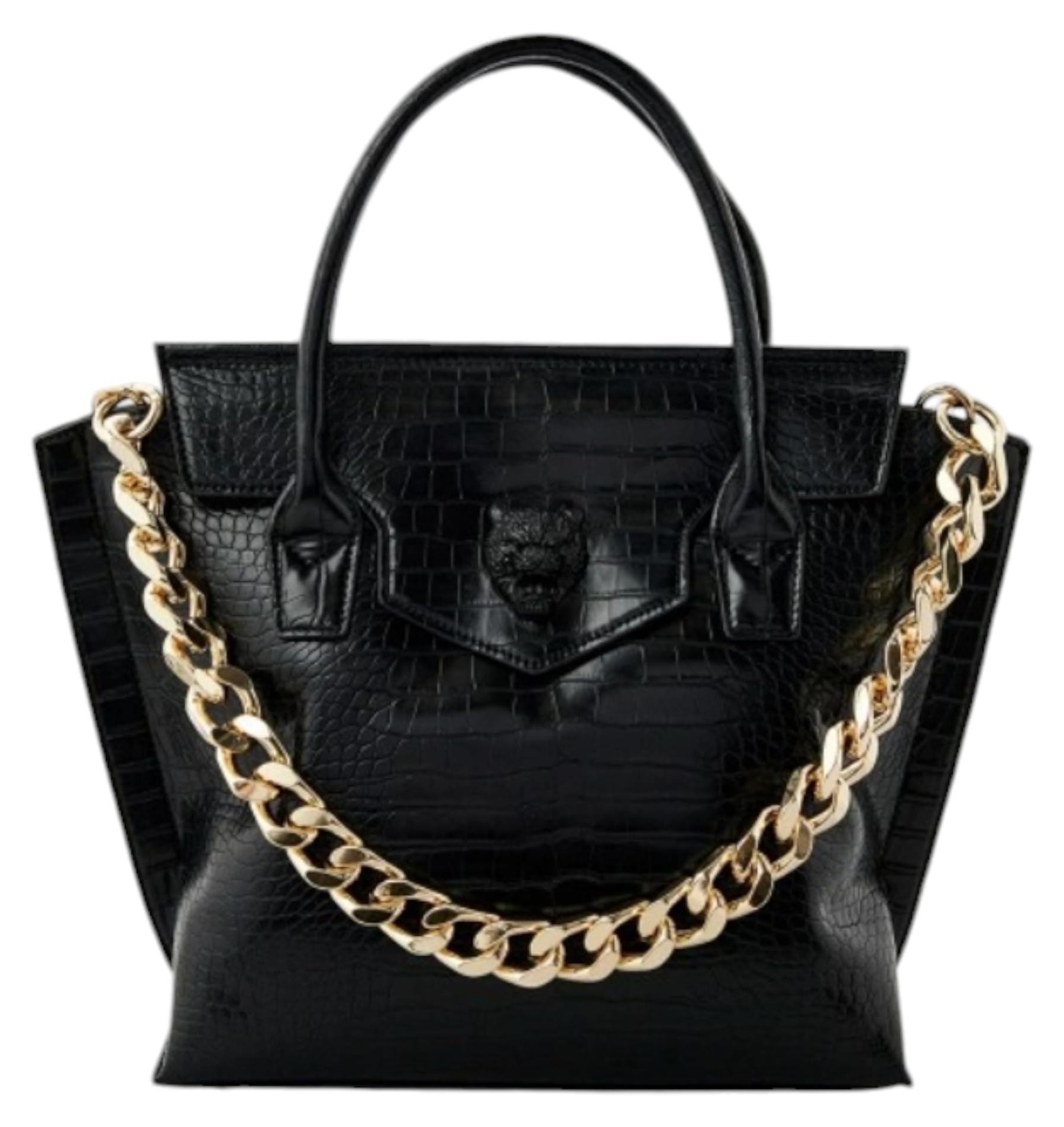 Plein Sport Uni MEDIUM Tote Devon Cocco Handtasche, Black