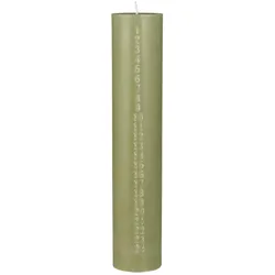 IB Laursen Weihnachtskerze 1-24 mit geprägten Zahlen, Höhe 30, Ø 6 cm, staubig grün