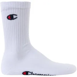 Champion Unisex Socken, 6 Paar - Crew Socken Basic Weiß / EU 39-42