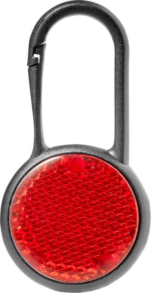 Réflecteur LED personnalisé avec mousqueton Zuri rouge