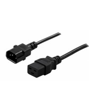 Bluewalker PowerWalker Stromkabel IEC 60320 C19 bis C14 Strom/Netzteil 1,8 m Schwarz (91010040)