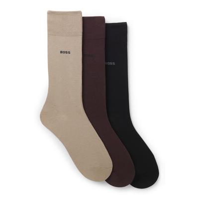 Socken BOSS "3P RS Uni", Jungen, Gr. 43-46, open miscellaneous 972, Baumwollmischung, elastisch, Socken Socken
