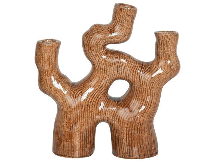 BLUMENVASE Steinzeug braun Barbus