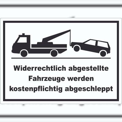 HB-Druck Widerrechtlich abgestellte Fahrzeuge Aufkleber A7 (74x105mm)