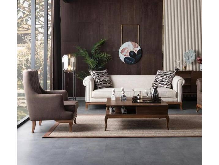 Xlmoebel Polstergarnitur Couchgarnitur 3-Sitzer mit Sessel und Sitzmöbeln, (Couchgarnitur, 2-tlg., 3-Sitzer + Sessel), Made in Europa