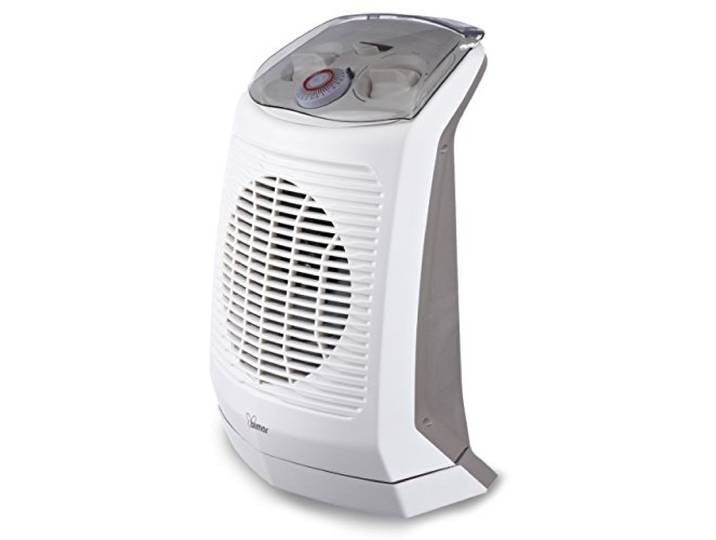 Bimar Elektrische ventilatorkachel HF201, badkamer, verwarming, laag verbruik, verwarming, 24-uurs timer, hete lucht, stil, verwarming, drievoudige veiligheid