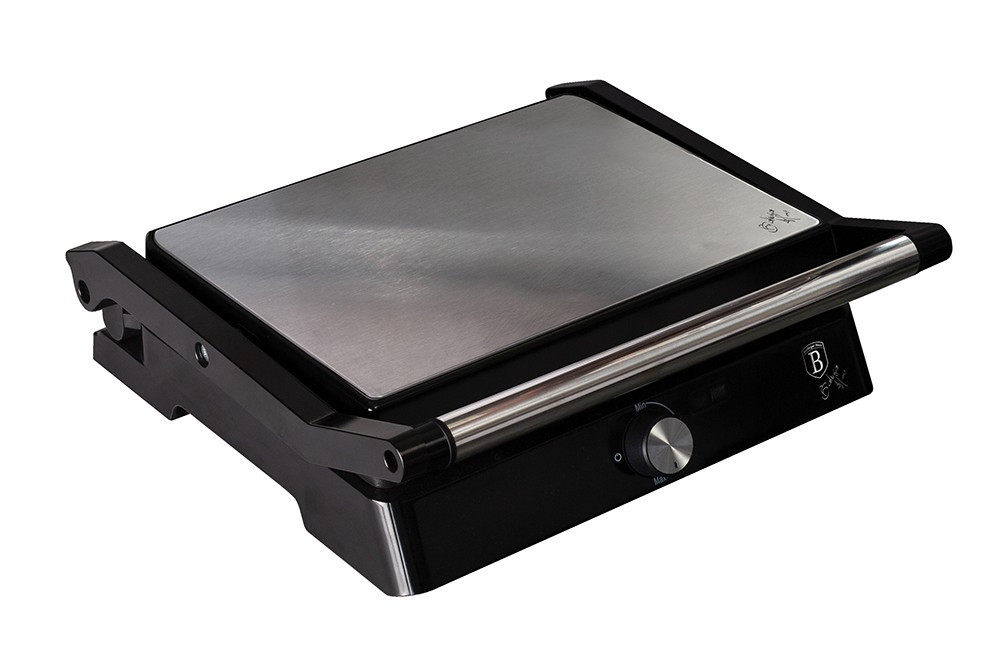 BerlingerHaus Elektrische grill met olieopvangbak, roestvrij staal, model 20568