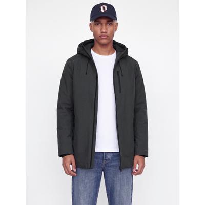 Parka JACK & JONES "JJSAGE PARKA", Herren, Gr. M, schwarz (asphalt), Web, Obermaterial: 100% Polyester, unifarben, regular fit ca. Mitte Oberschenkel, Bündchen, Jacken Parka, Kunstfaser, regular fit