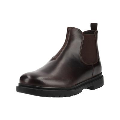 Stiefelette GEOX "Geox Stiefelette Leder/Textil", Damen, Gr. 43, braun (coffee), Leder, Textil, Schuhe Stiefelette
