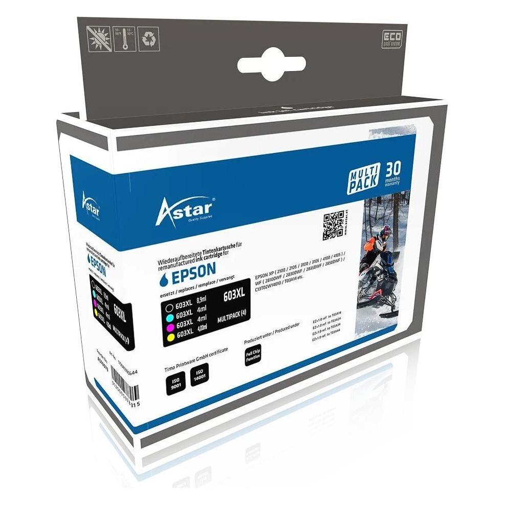 Astar AS70070 EPS. XP2100 TINTE 4 cmy - Schwarz (BK, CMYK) (AS70070)