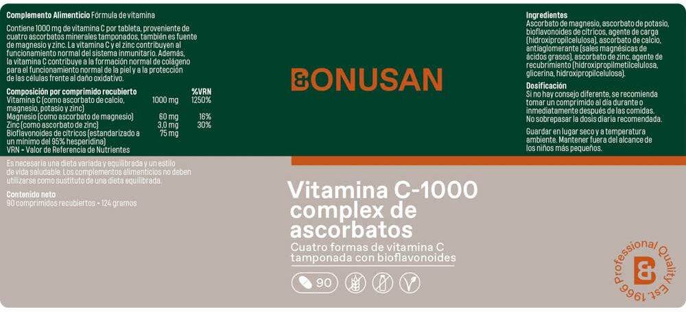 Bonusan Vitamina C 1000 mg Ascorb 90 comp.