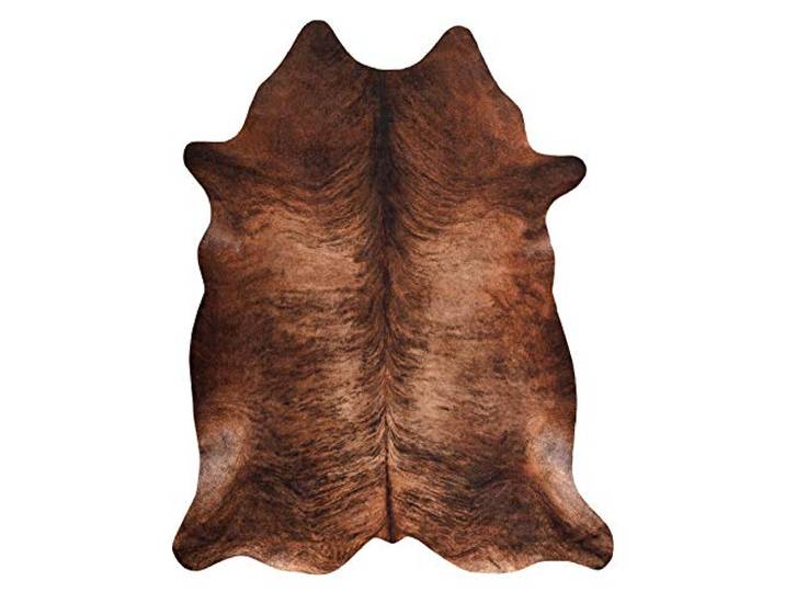 rugsx Teppich künstliches Rindsleder, Kuh, braun Leder 100x150 cm