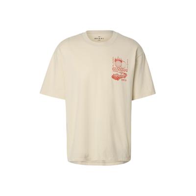 T-Shirt EDWIN "Edwin Tokyo Sabotage", Herren, Gr. M, beige (pelican), 100% Baumwolle, bedruckt, normal, Rundhals, Shirts T-Shirt