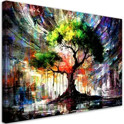 LEINWANDBILD Abstrakter Baum Natur 100x70cm