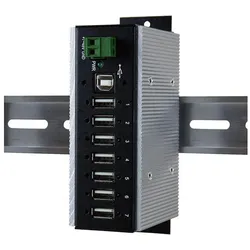 Exsys Ex 1177HMVS-WT (USB-B, 7 Ports), Dockingstation + USB Hub, Weiss, Schwarz