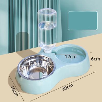 Fusion Finds Automatic Pet Feeder & Water Dispenser Anti Slip Food Bowl For Cats & Small Dogs blue