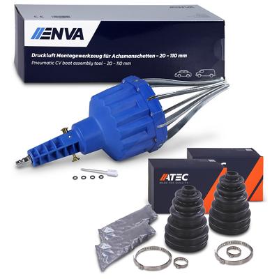 Atec 2x Faltenbalgsatz Antriebswelle Universal +ENVA Druckluft Montage [Hersteller-Nr. 41446474]