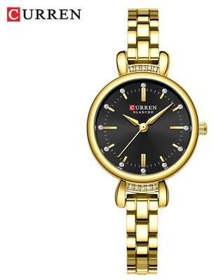 Youfap Market Brand Cute Luxury Women Bracelet Watches, Fashion Ladies Dress Wristwatch, Quartz Sport Watch gold Black