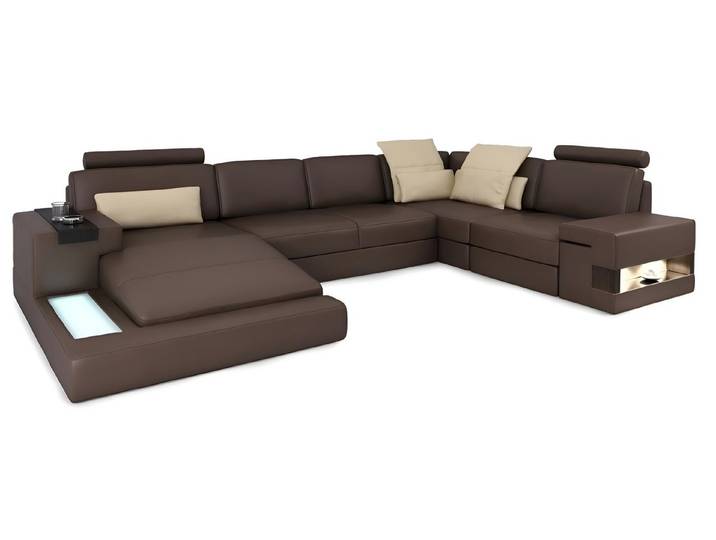 JVmoebel Wohnlandschaft Couch Bellini XXL - Ledersofa mit modernem Design und Komfort, Made in Europa