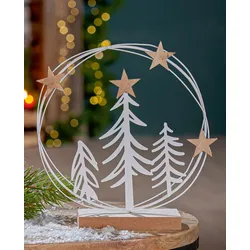 Deko Aufsteller Standrelief White Forest 22cm