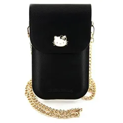 Hello Kitty Leather Metal Logo Chain - Handytasche (schwarz)