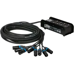 DAP-Audio Cobra-X 8 Stagebox (10 m, XLR Kabel), Audiokabel