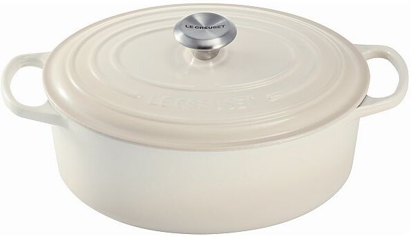 LE CREUSET Bräter oval SIGNATURE 31cm 6,3l Meringue creme EG