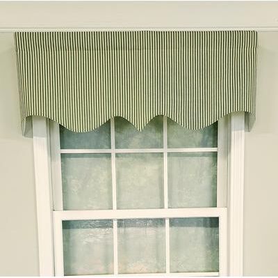 RLF Home Design MG-Ticking Stripe Regal Window Valance