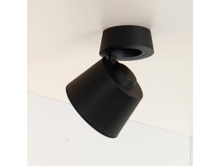 Deckenstrahler Trigono Ø 11cm Schwarz/Schwarz 1 Eisen GU10