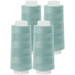 buttinette Overlockgarn im 4er-Pack, Stärke 120, 2500m-Spule, mint