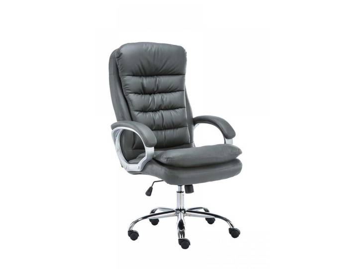 CLP Chefsessel Lederlook Grau, Metall, 68x116x77 cm, Büromöbel, Bürostühle, Chefsessel