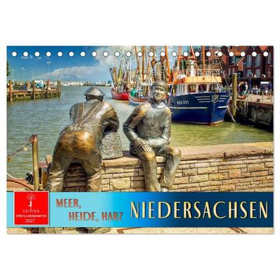 Niedersachsen - Meer, Heide, Harz (Tischkalender 2027 DIN A5 quer), CALVENDO Monatskalender